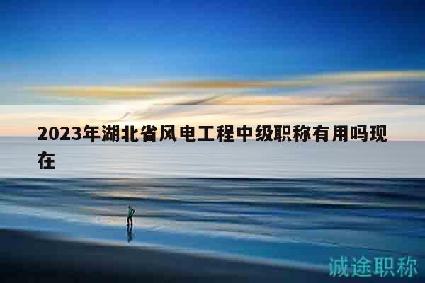 2023年湖北省风电工程中级职称有用吗现在