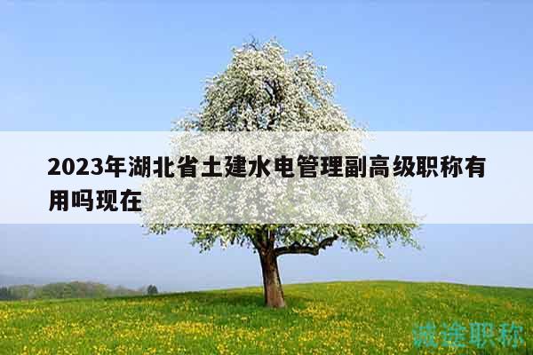 2023年湖北省土建水电管理副高级职称有用吗现在