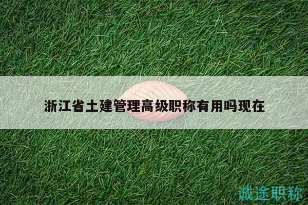浙江省土建管理高级职称有用吗现在