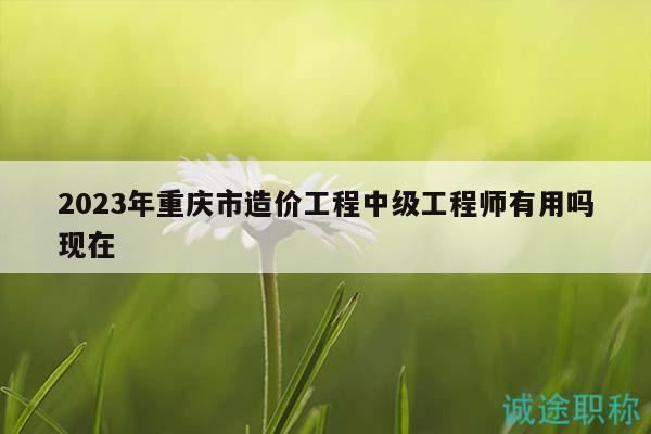 2023年重庆市造价工程中级工程师有用吗现在