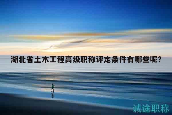 湖北省土木工程高级职称评定条件有哪些呢？