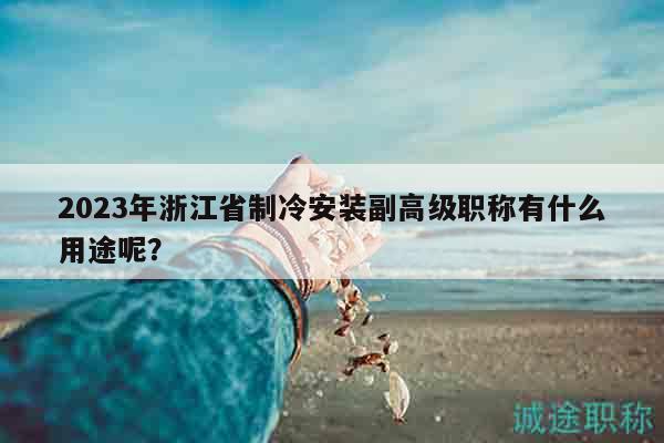 2023年浙江省制冷安装副高级职称有什么用途呢？