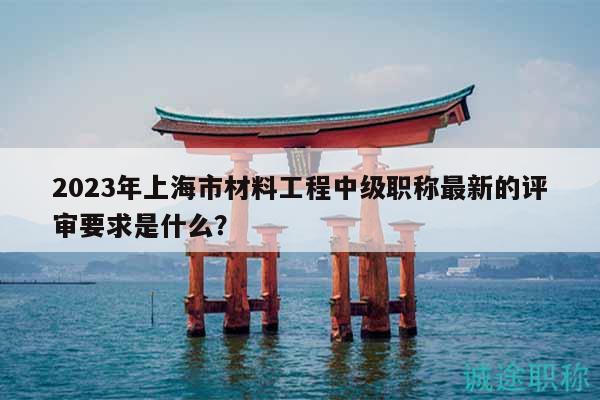 2023年上海市材料工程中级职称最新的评审要求是什么？