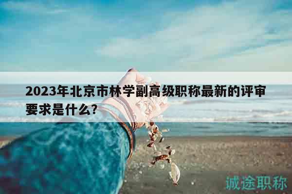 2023年北京市林学副高级职称最新的评审要求是什么？