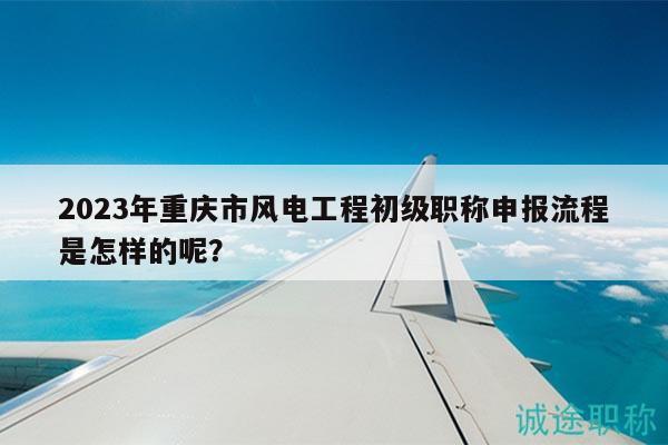 2023年重庆市风电工程初级职称申报流程是怎样的呢？