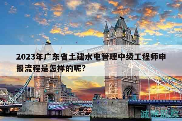 2023年广东省土建水电管理中级工程师申报流程是怎样的呢？
