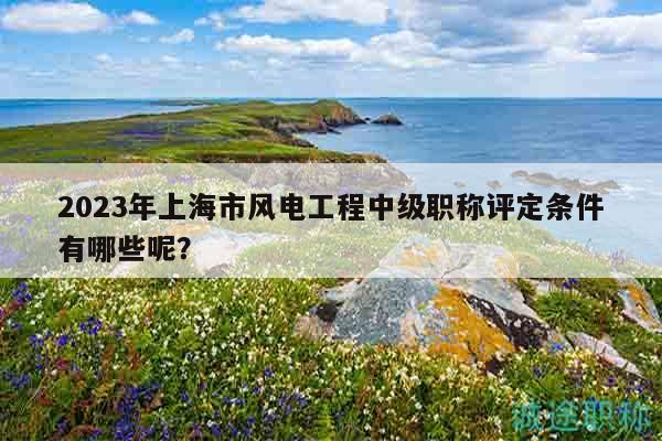 2023年上海市风电工程中级职称评定条件有哪些呢？