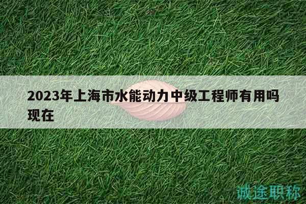 2023年上海市水能动力中级工程师有用吗现在