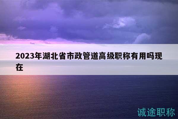 2023年湖北省市政管道高级职称有用吗现在