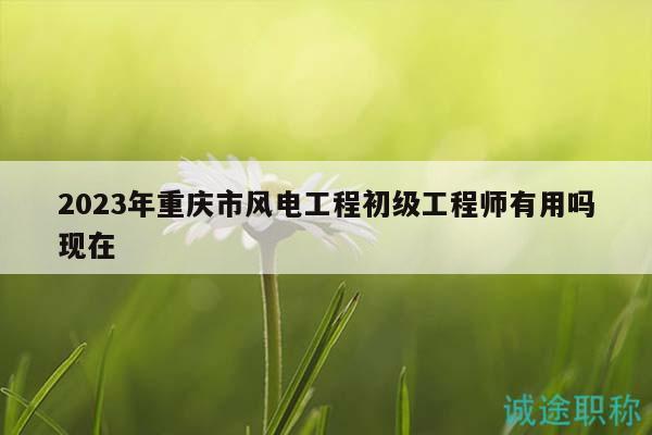 2023年重庆市风电工程初级工程师有用吗现在