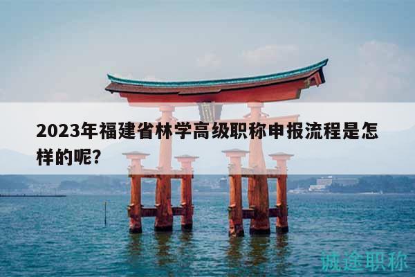 2023年福建省林学高级职称申报流程是怎样的呢？