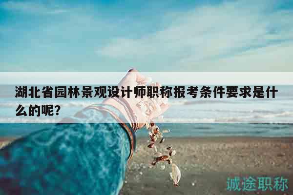 湖北省园林景观设计师职称报考条件要求是什么的呢？
