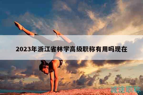 2023年浙江省林学高级职称有用吗现在