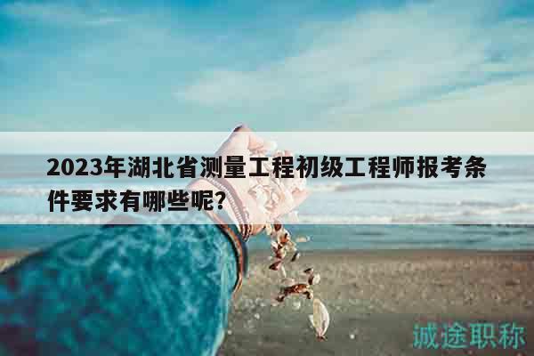 2023年湖北省测量工程初级工程师报考条件要求有哪些呢？