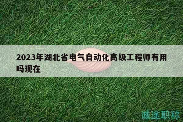 2023年湖北省电气自动化高级工程师有用吗现在
