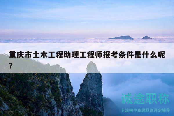 重庆市土木工程助理工程师报考条件是什么呢？