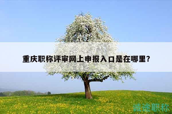 重庆职称评审网上申报入口是在哪里？