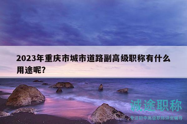 2023年重庆市城市道路副高级职称有什么用途呢？