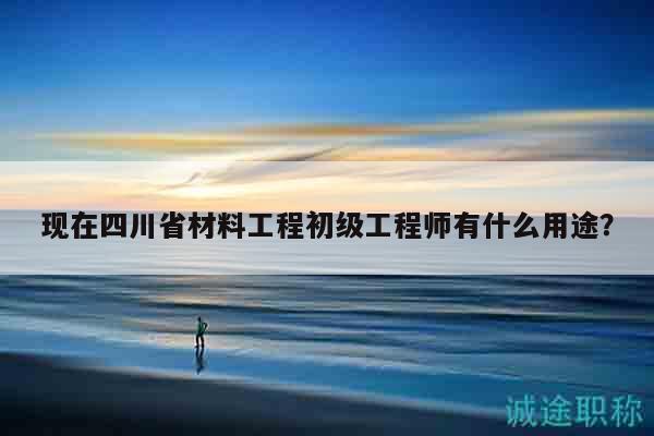 现在四川省材料工程初级工程师有什么用途？