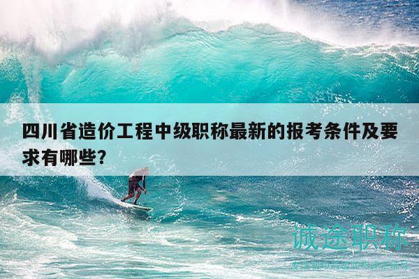 四川省造价工程中级职称最新的报考条件及要求有哪些？