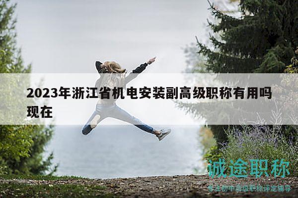 2023年浙江省机电安装副高级职称有用吗现在