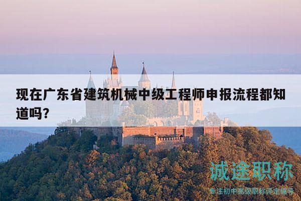 现在广东省建筑机械中级工程师申报流程都知道吗？