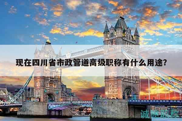 现在四川省市政管道高级职称有什么用途？
