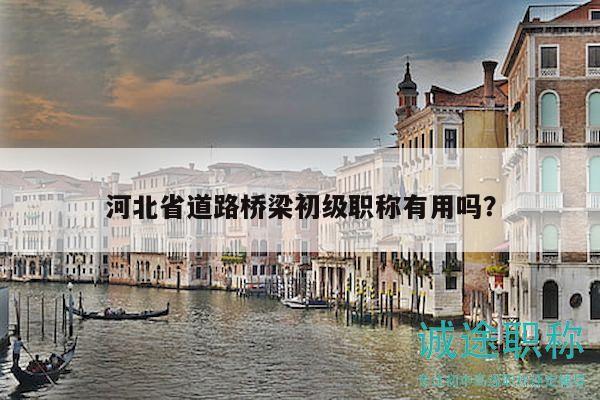 河北省道路桥梁初级职称有用吗？