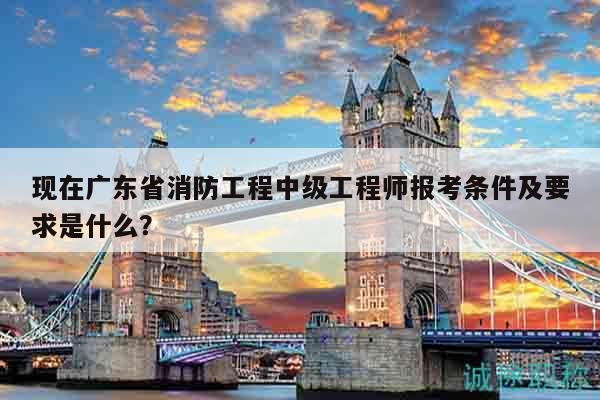 现在广东省消防工程中级工程师报考条件及要求是什么？