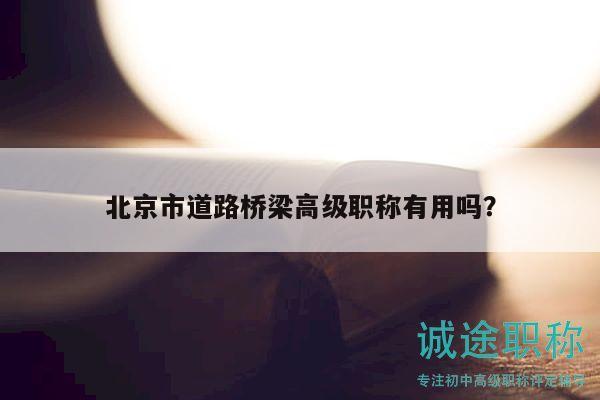 北京市道路桥梁高级职称有用吗？