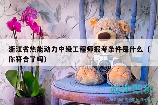浙江省热能动力中级工程师报考条件是什么（你符合了吗）