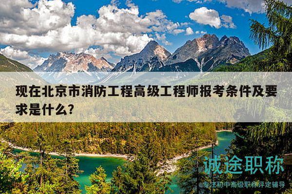 现在北京市消防工程高级工程师报考条件及要求是什么？
