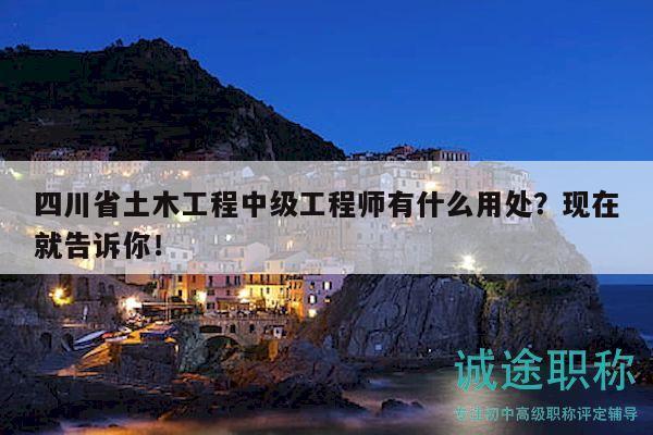 四川省土木工程中级工程师有什么用处？现在就告诉你！
