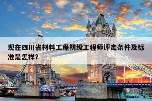 现在四川省材料工程初级工程师评定条件及标准是怎样？