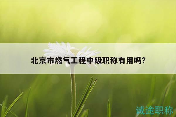 北京市燃气工程中级职称有用吗？