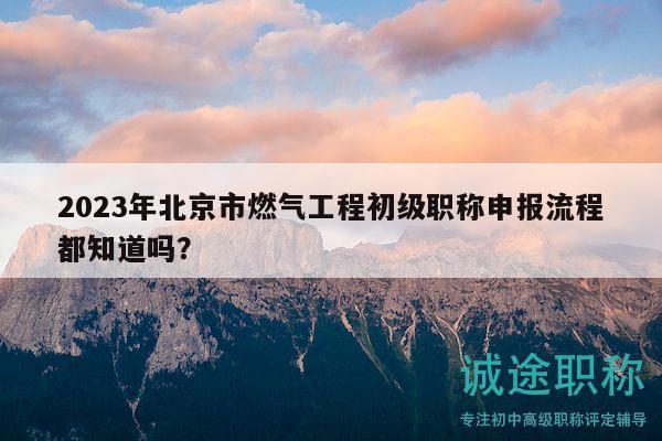 2023年北京市燃气工程初级职称申报流程都知道吗？