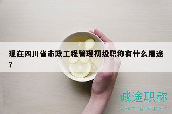 现在四川省市政工程管理初级职称有什么用途？