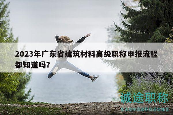 2023年广东省建筑材料高级职称申报流程都知道吗？