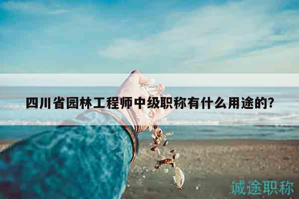 四川省园林工程师中级职称有什么用途的？