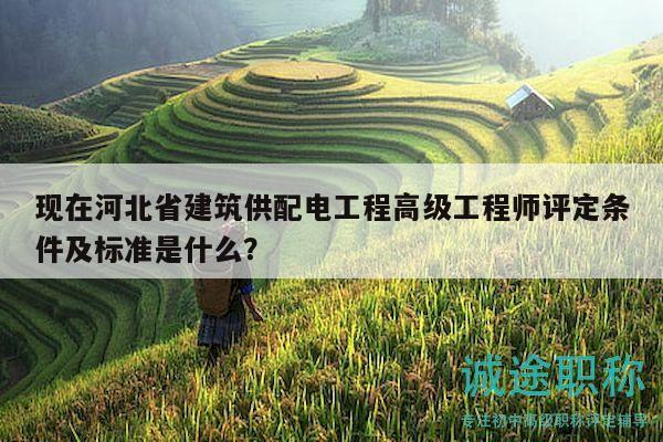 现在河北省建筑供配电工程高级工程师评定条件及标准是什么？