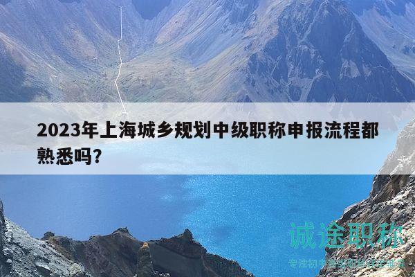 2023年上海城乡规划中级职称申报流程都熟悉吗？