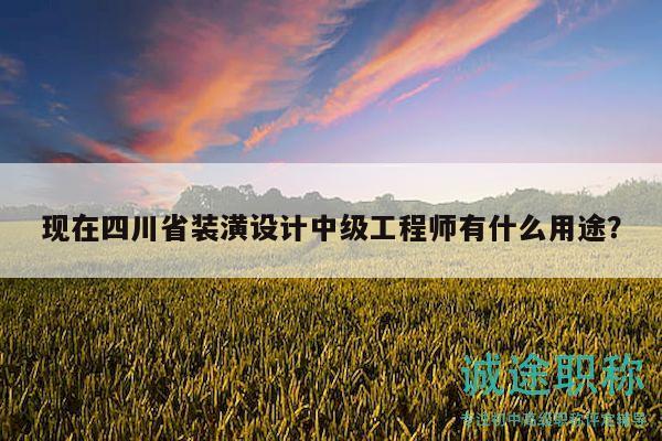 现在四川省装潢设计中级工程师有什么用途？