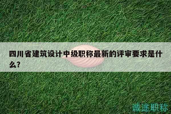 四川省建筑设计中级职称最新的评审要求是什么？