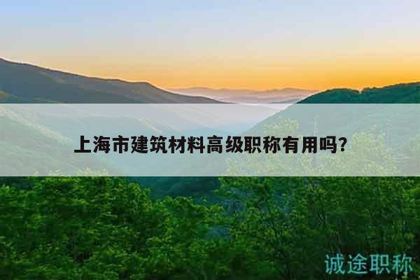 上海市建筑材料高级职称有用吗？