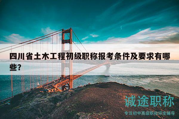 四川省土木工程初级职称报考条件及要求有哪些？