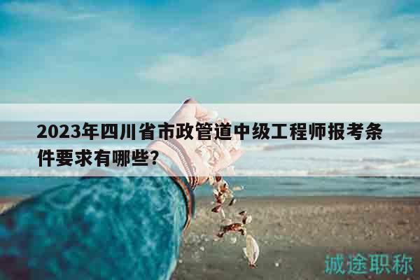 2023年四川省市政管道中级工程师报考条件要求有哪些？