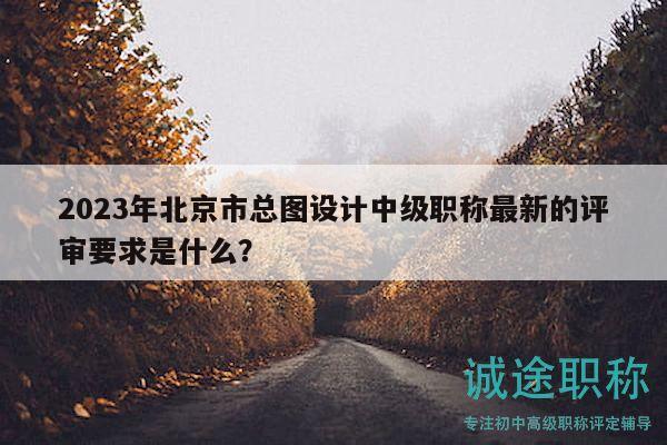 2023年北京市总图设计中级职称最新的评审要求是什么？