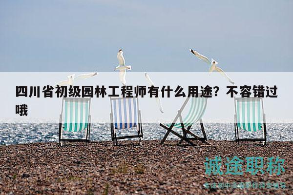 四川省初级园林工程师有什么用途？不容错过哦