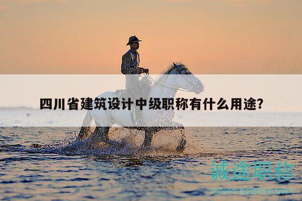 四川省建筑设计中级职称有什么用途？