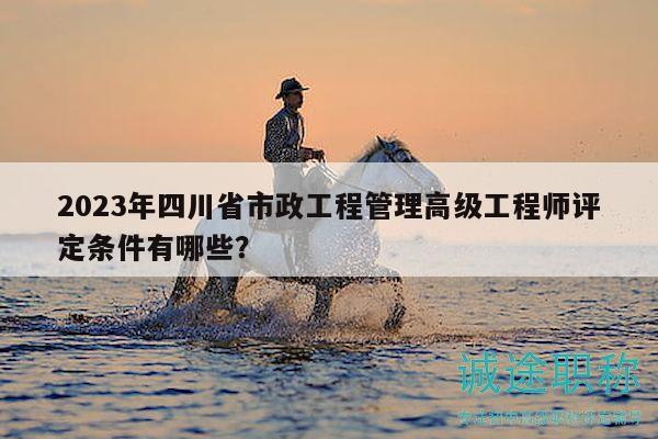 2023年四川省市政工程管理高级工程师评定条件有哪些？